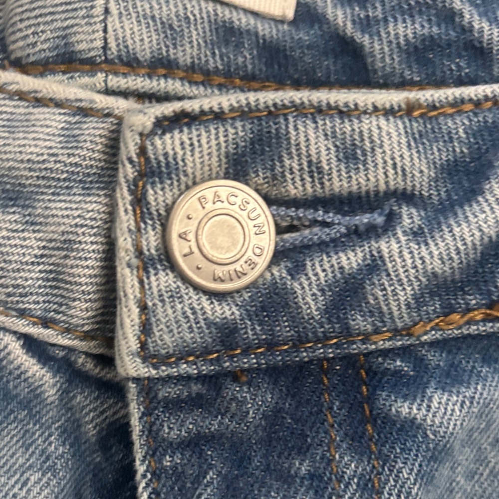 PacSun Mom Jeans  Distressed Light Blue Women's SZ 30 - Picture 3 of 6